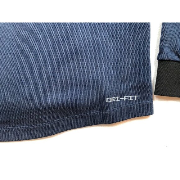 Nike PENN STATE Rugby Polo Shirt Navy Blue Embroidered Scroll Logo Unisex Medium - Picture 7 of 12